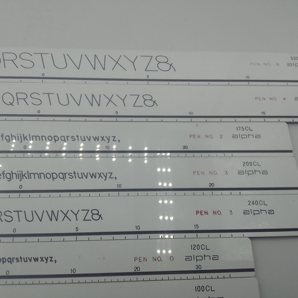 Alpha Lettering Guide Set - Picture 3 of 5